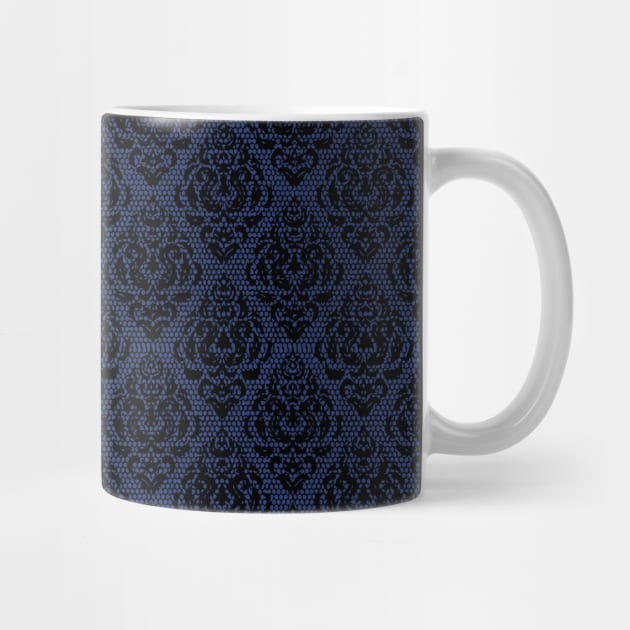 Fleur De Lis Lace Pattern - Blue by SunGraphicsLab